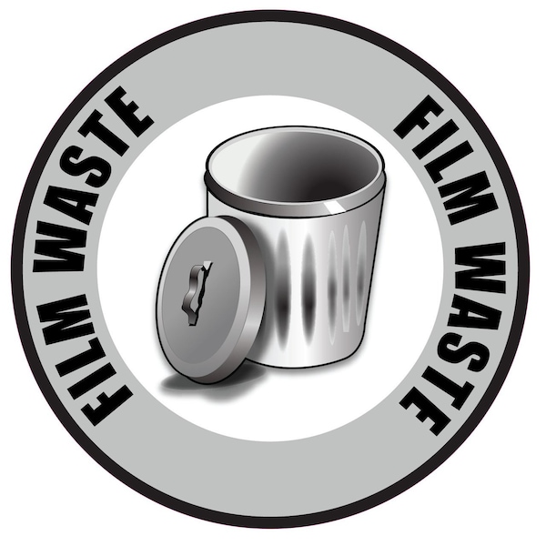 5S Supplies Film Waste 32in Diameter Non Slip Floor Sign FS-FILMWASTE-32 - main
